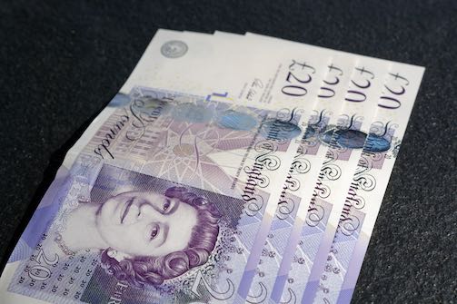 british sterling 20 pound notes