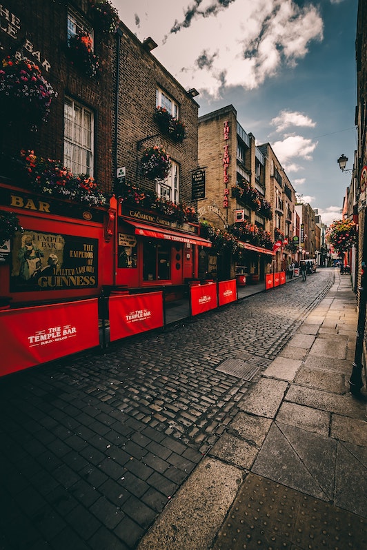 street in ireland with bars
