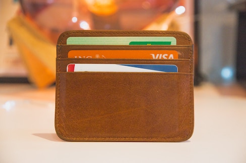 wallet with travel credit cards