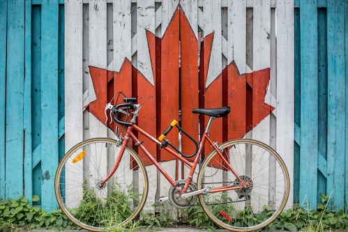 canada flag painted