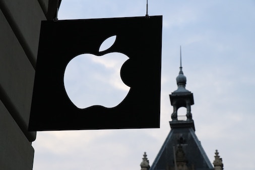 apple logo outside store