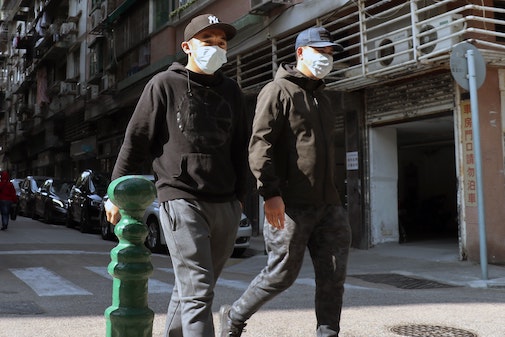 people wearing coronavirus masks