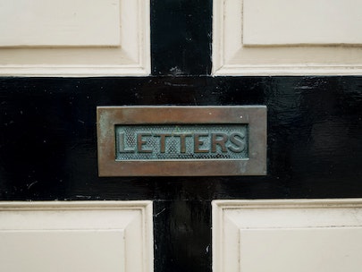 post box on door