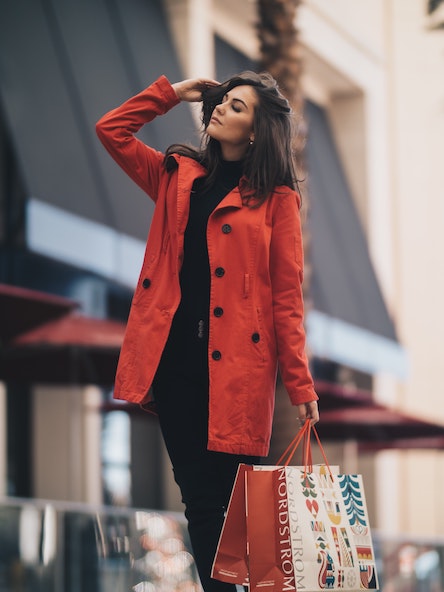 person shopping on high street