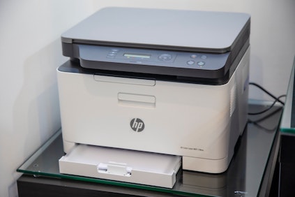 HP printer on desk