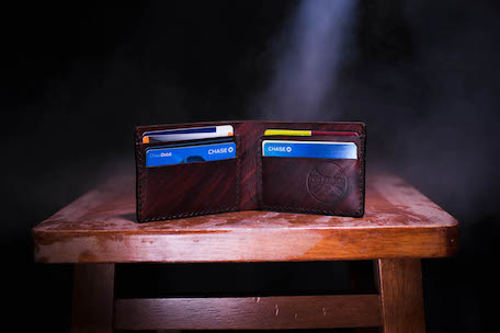 credit and debit cards in wallet